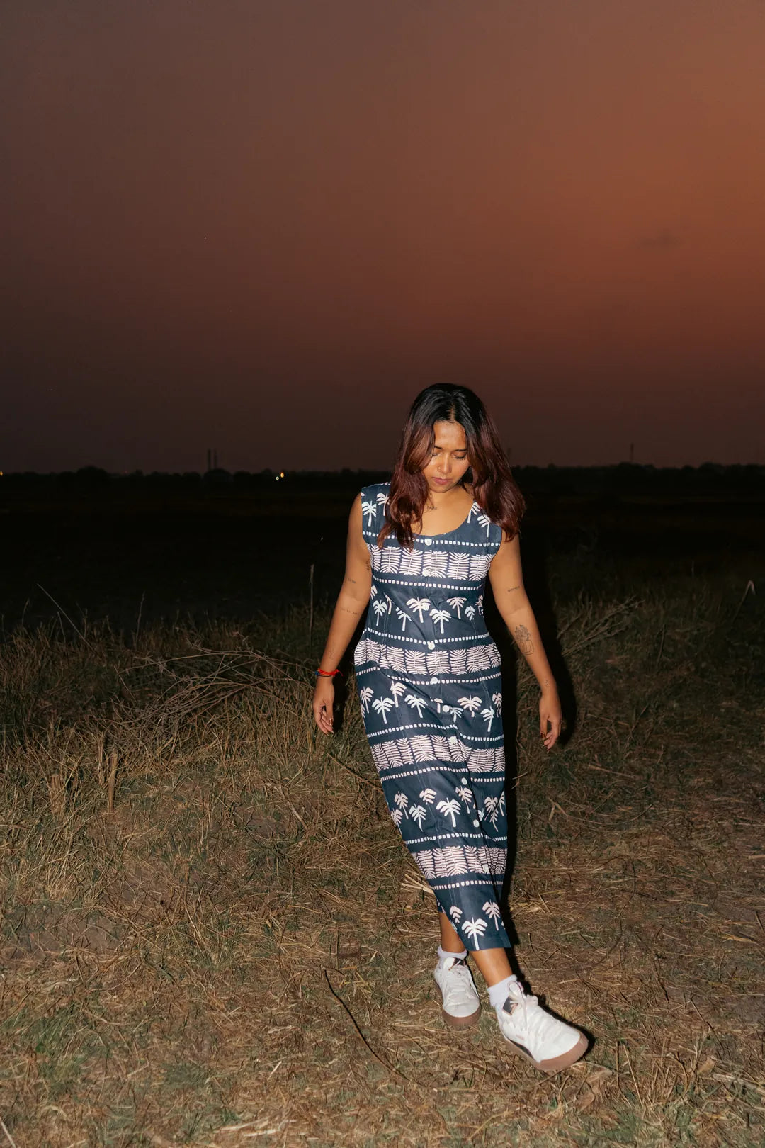 The Tiered Indigo Maxi