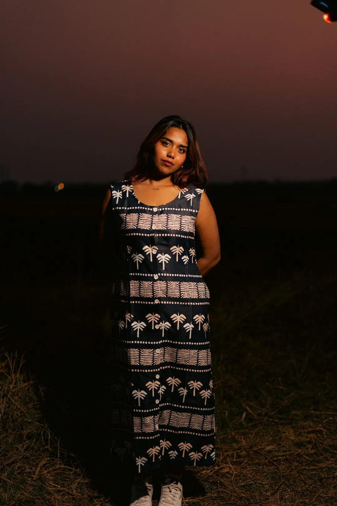 The Tiered Indigo Maxi