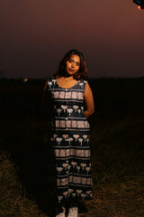 The Tiered Indigo Maxi