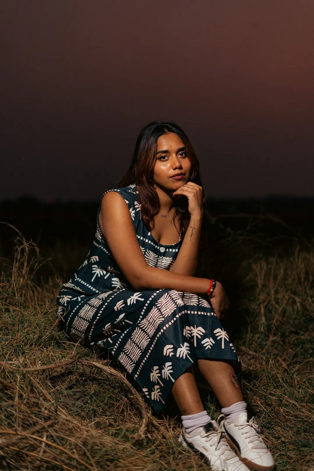 The Tiered Indigo Maxi