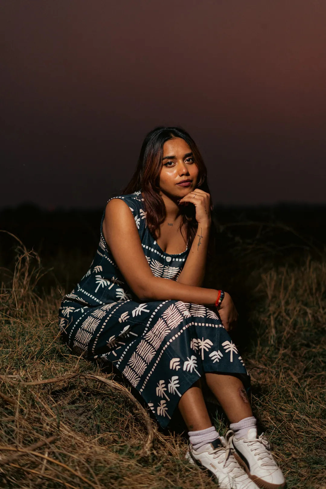 The Tiered Indigo Maxi