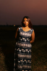 The Tiered Indigo Maxi